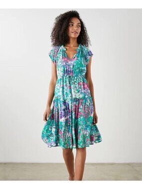 Rails Gardenia Flora Eco Tiered Dress XS Multicolor